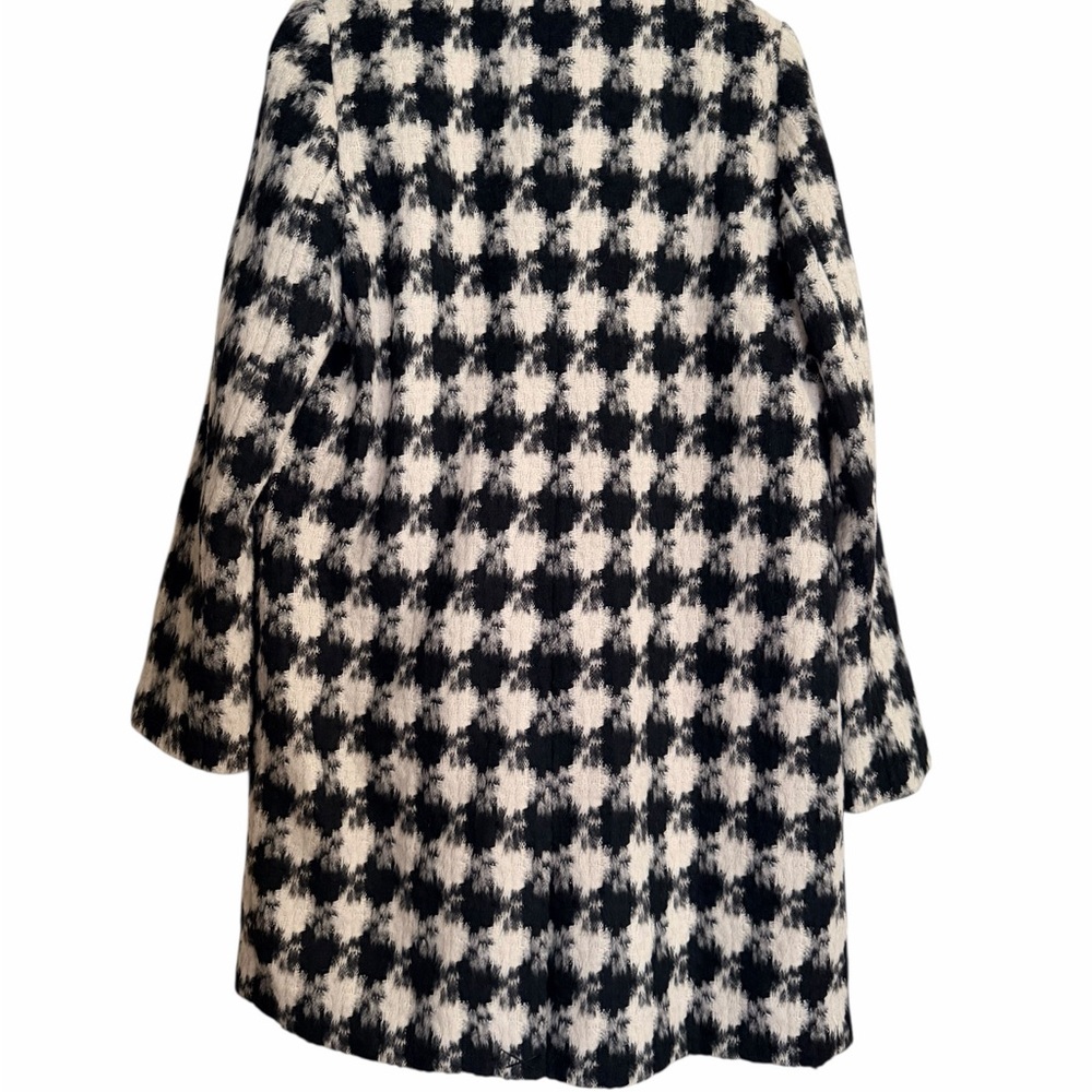 Limited NWT Houndstooth Double Breasted Coat Black White Size S - Picture 3 of 8